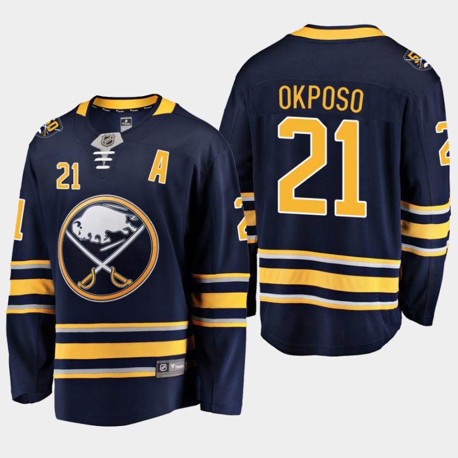 youth kyle okposo sabres navy 50th anniversary home breakaway player jersey