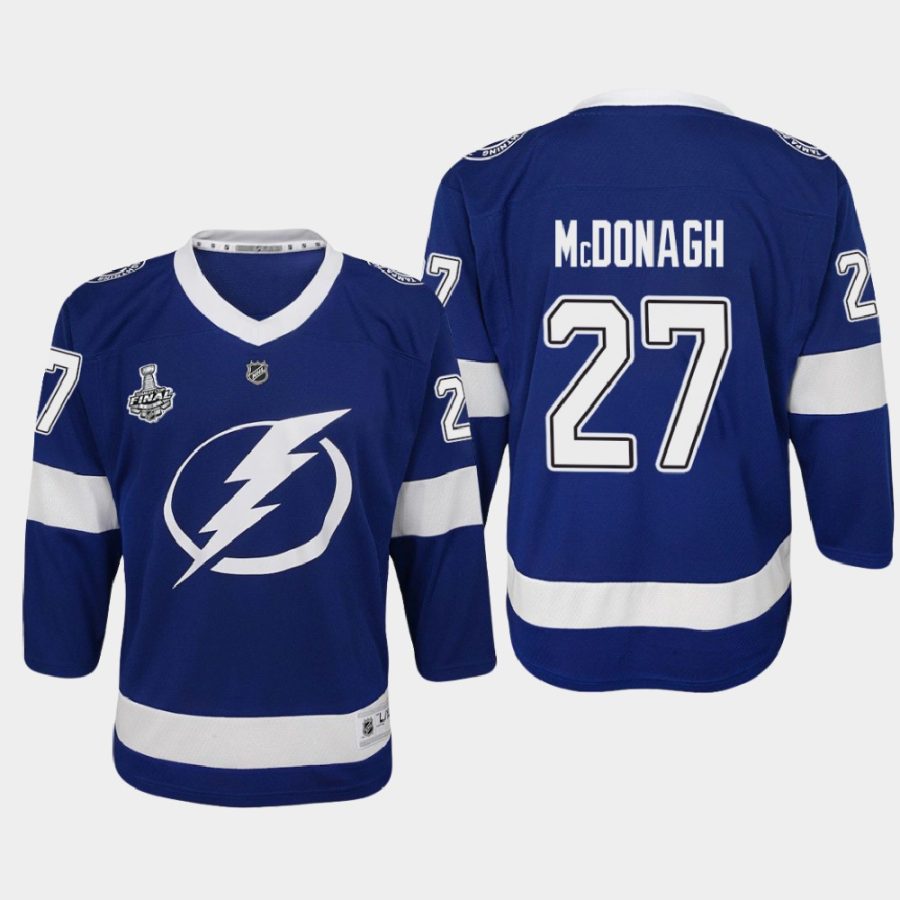 youth lightning ryan mcdonagh blue 2020 stanley cup final home replica player jersey