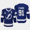 youth lightning steven stamkos blue 2020 stanley cup champions home replica player jersey