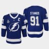 youth lightning steven stamkos blue 2020 stanley cup final home replica player jersey