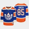 youth oilers cam dineen royal 2023 nhl heritage classic premier player jersey