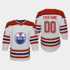 youth oilers custom white 2020 21 reverse retro replica jersey