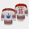 youth oilers josh archibald white 2020 21 reverse retro replica jersey