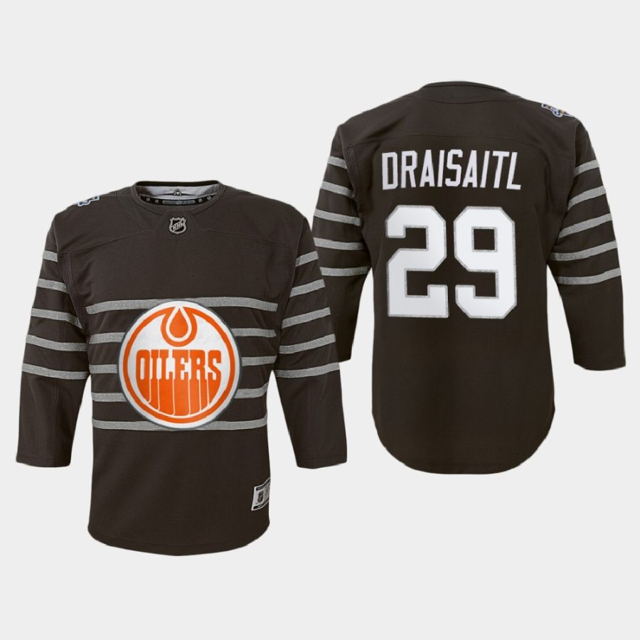 youth oilers leon draisaitl gray 2020 nhl all star game premier player jersey