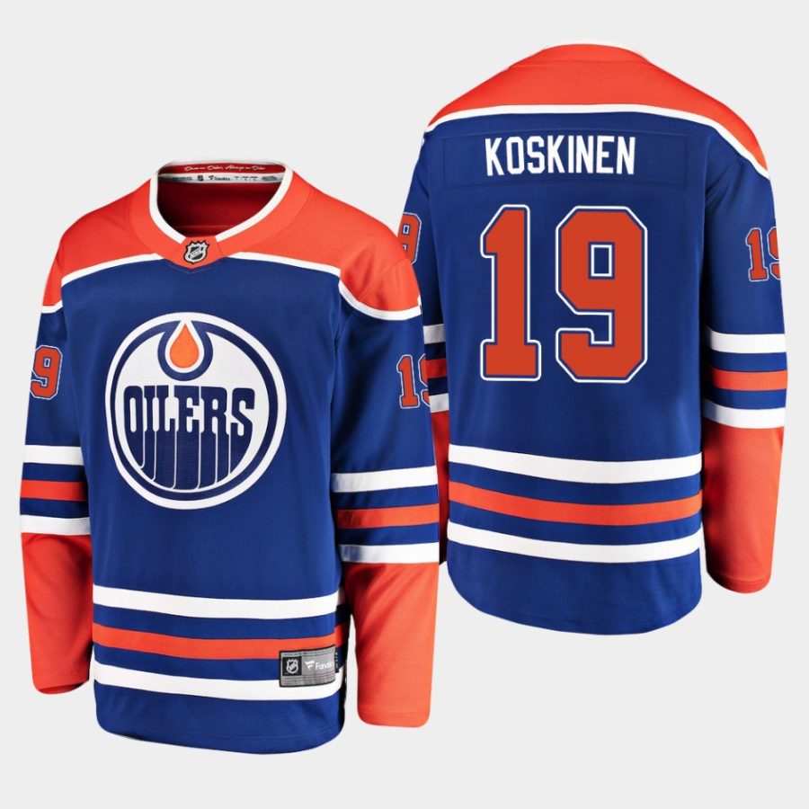 youth oilers mikko koskinen alternate breakaway player jersey