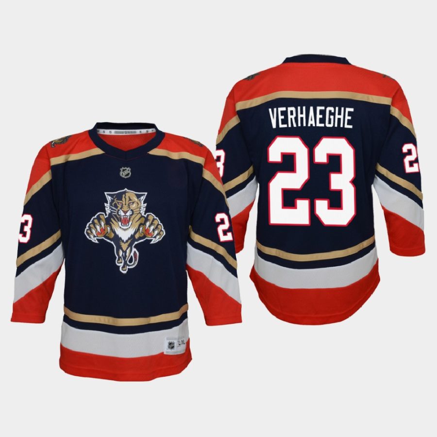 youth panthers carter verhaeghe navy 2020 21 reverse retro replica jersey