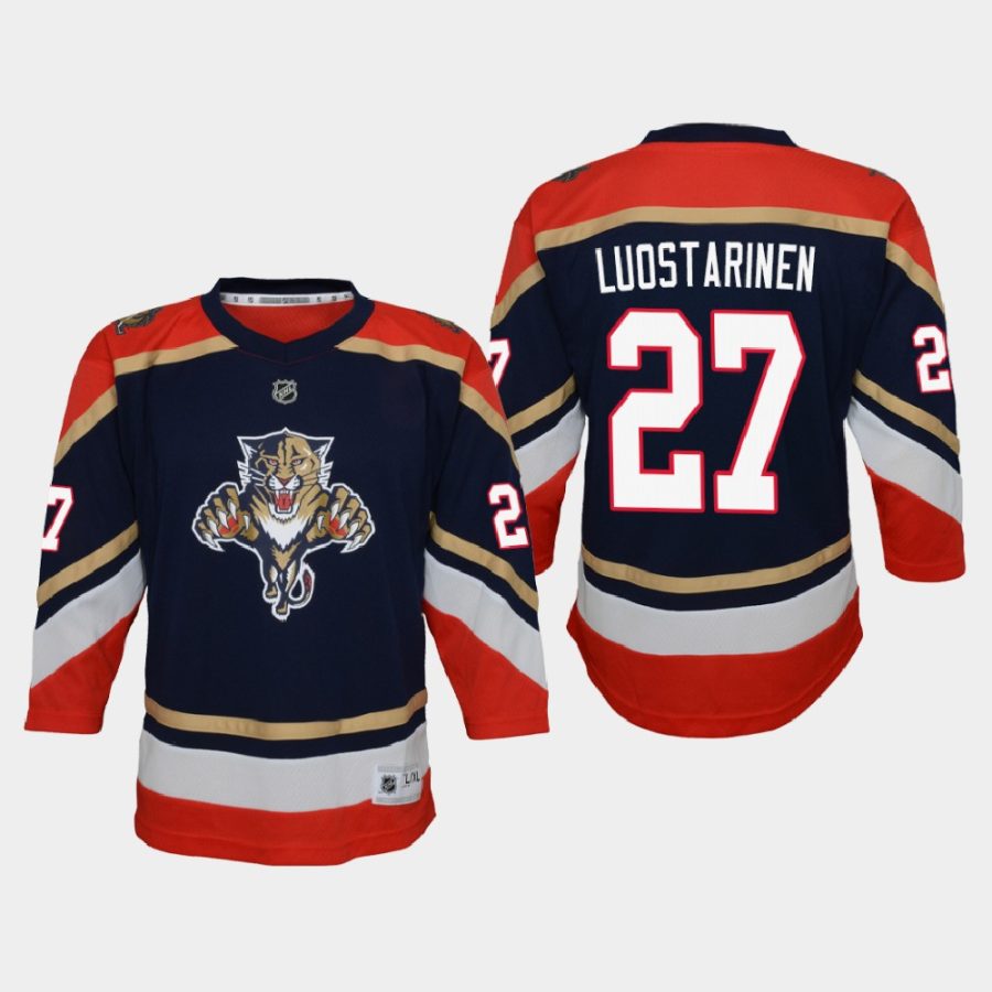 youth panthers eetu luostarinen navy 2020 21 reverse retro special edition replica jersey