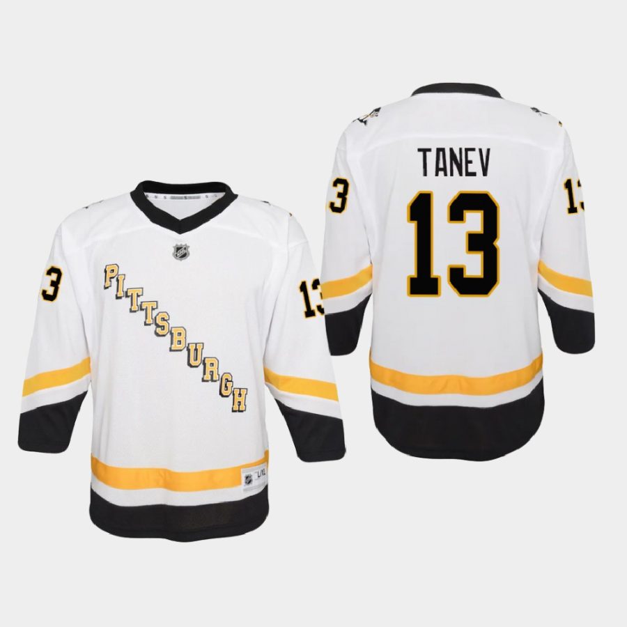 youth penguins brandon tanev white 2020 21 reverse retro replica jersey