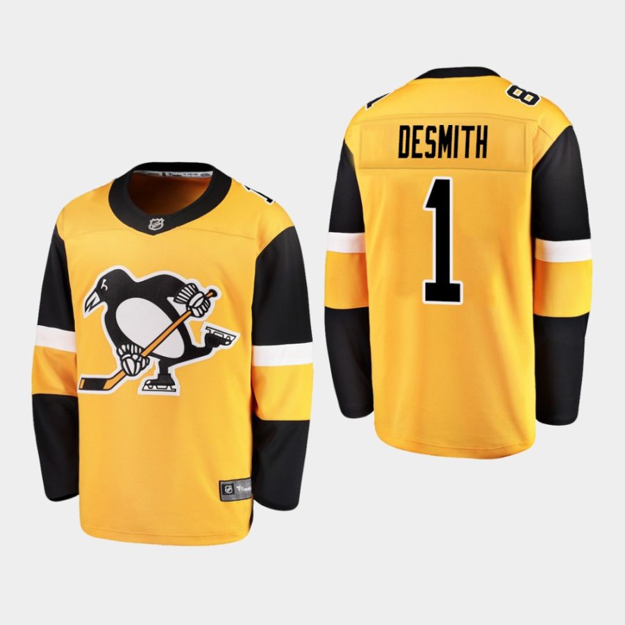 youth penguins casey desmith 2019 alternate breakaway player jerseygold