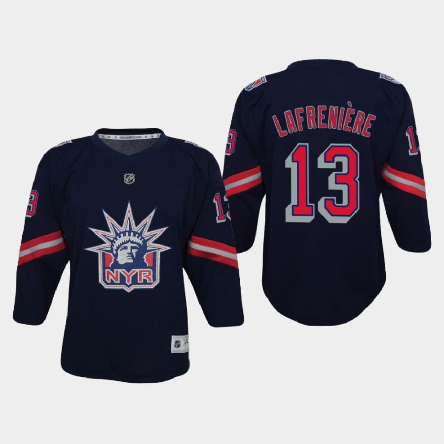 youth rangers alexis lafreniere navy 2020 21 reverse retro replica jersey