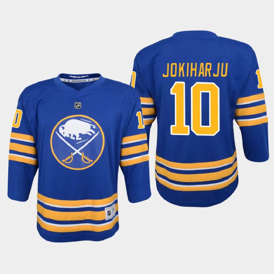 youth sabres henri jokiharju royal 2020 21 home replica jersey