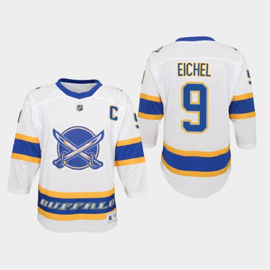 youth sabres jack eichel white 2020 21 reverse retro special edition replica jersey