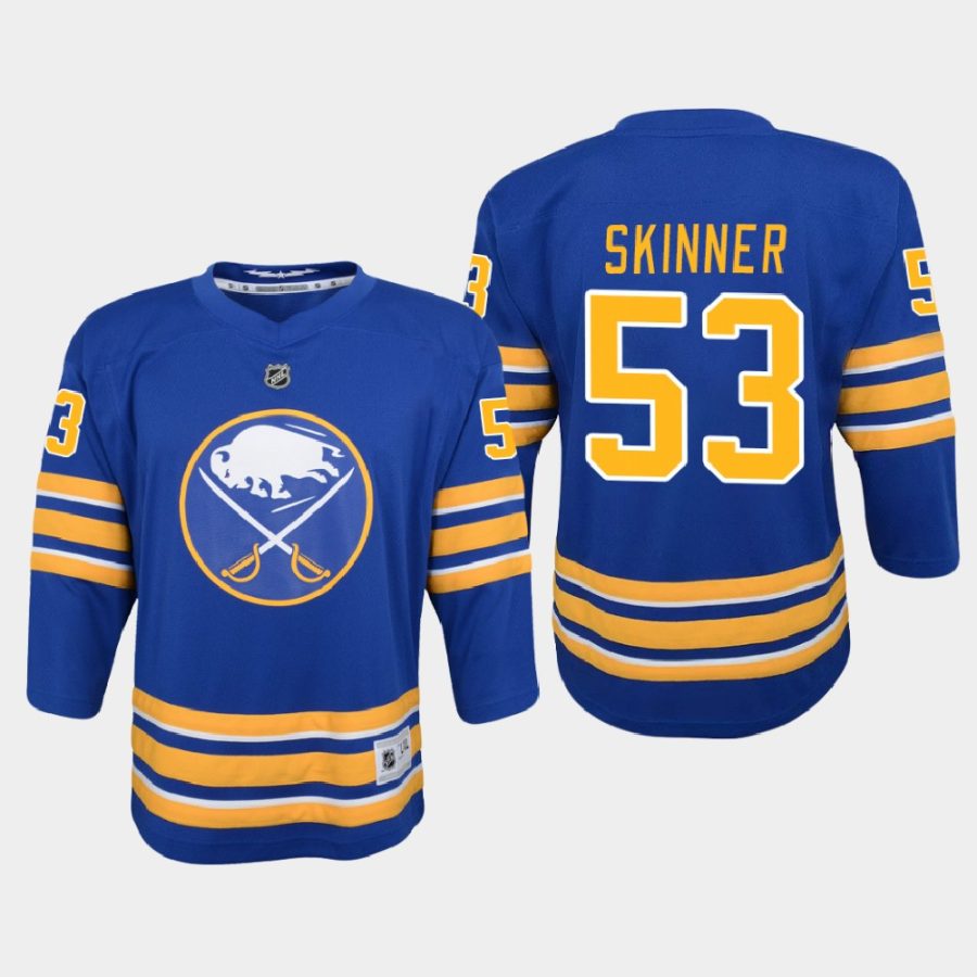 youth sabres jeff skinner royal 2020 21 home replica jersey