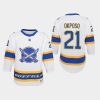 youth sabres kyle okposo white 2020 21 reverse retro special edition replica jersey