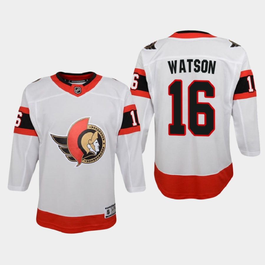 youth senators austin watson white 2021 away jersey