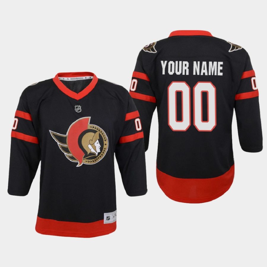 youth senators custom black 2020 21 home premier jersey