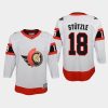 youth senators tim stutzle white 2021 away jersey