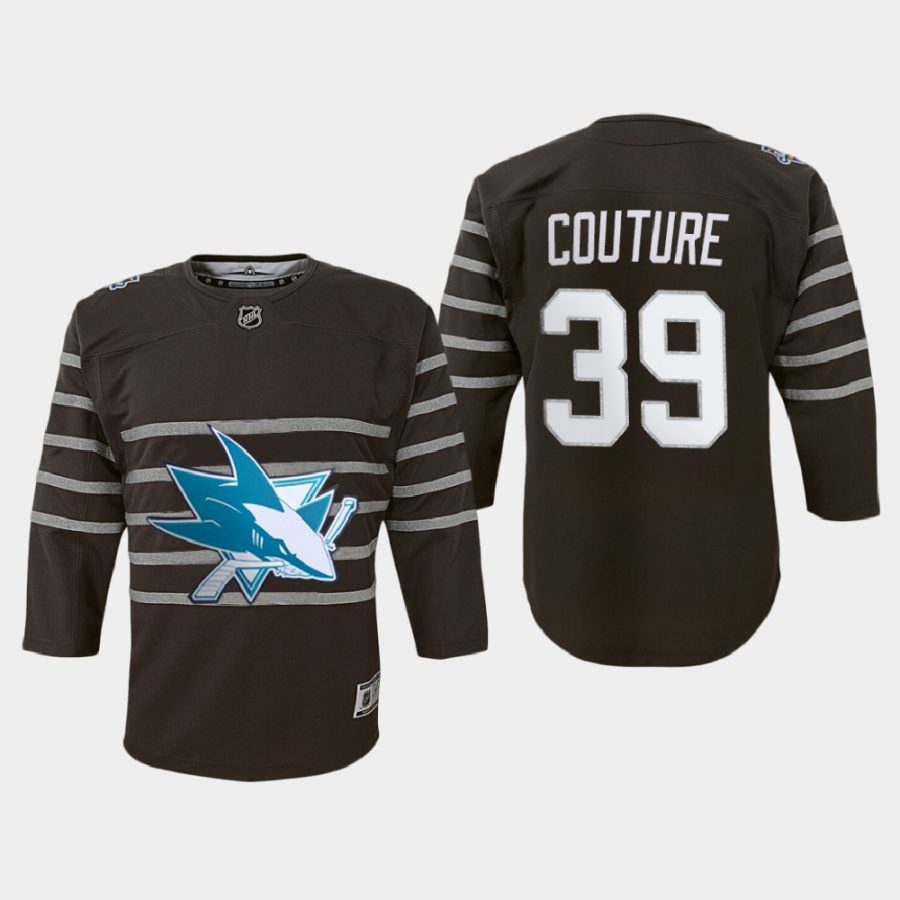 youth sharks logan couture gray 2020 nhl all star game premier player jersey