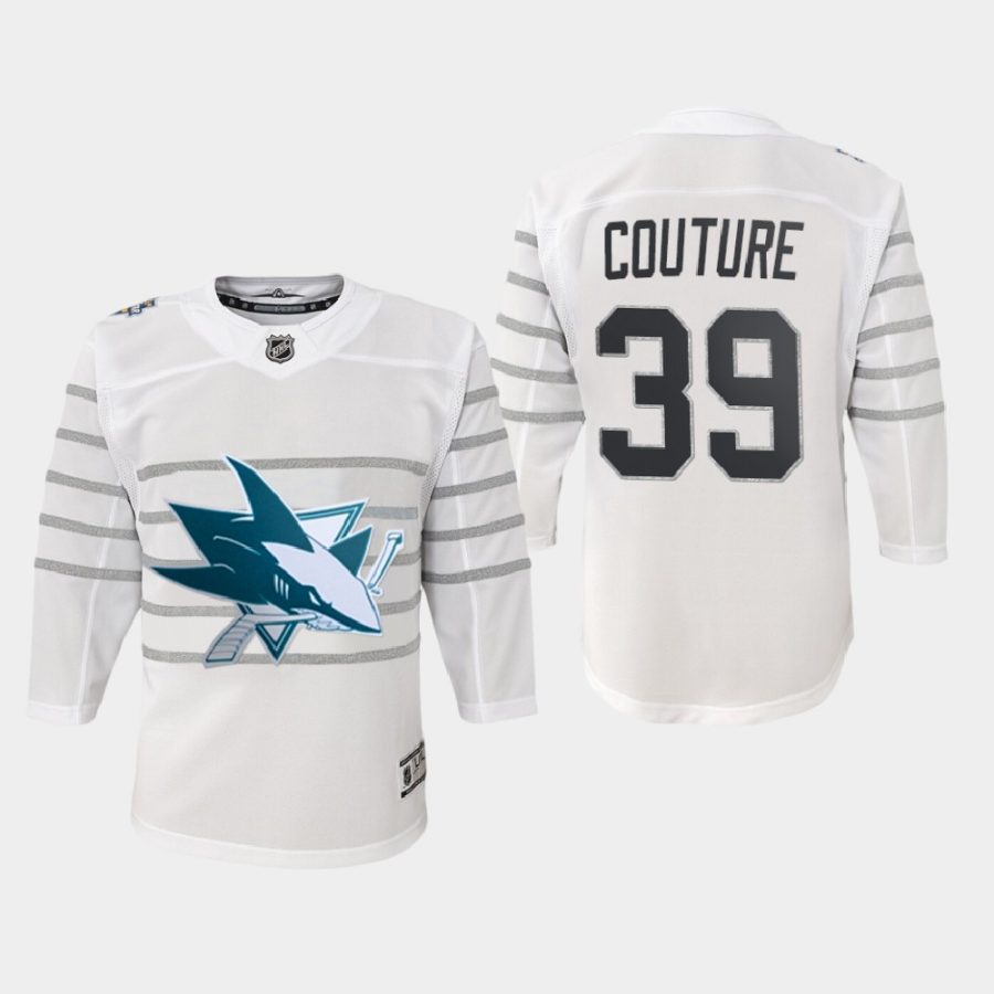 youth sharks logan couture white 2020 nhl all star game premier player jersey