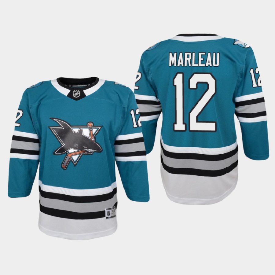 youth sharks patrick marleau teal 2020 21 30th anniversary heritage premier jersey