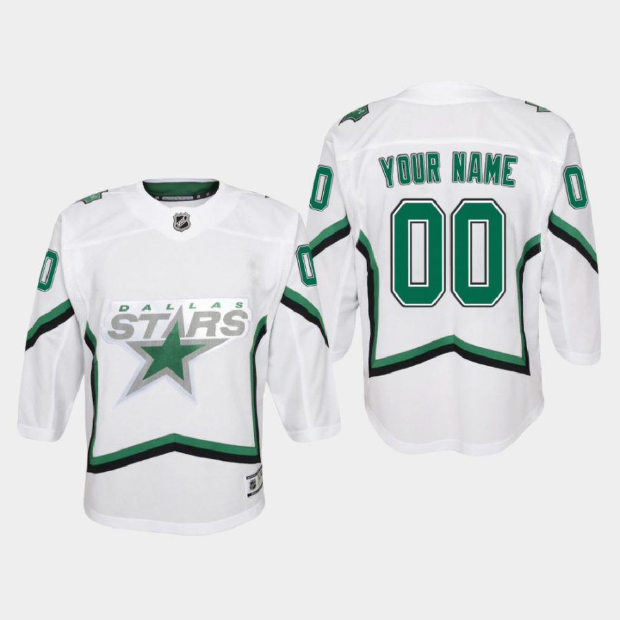 youth stars custom white 2020 21 reverse retro special edition replica jersey