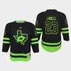 youth stars esa lindell black 2020 21 alternate blackout replica jersey