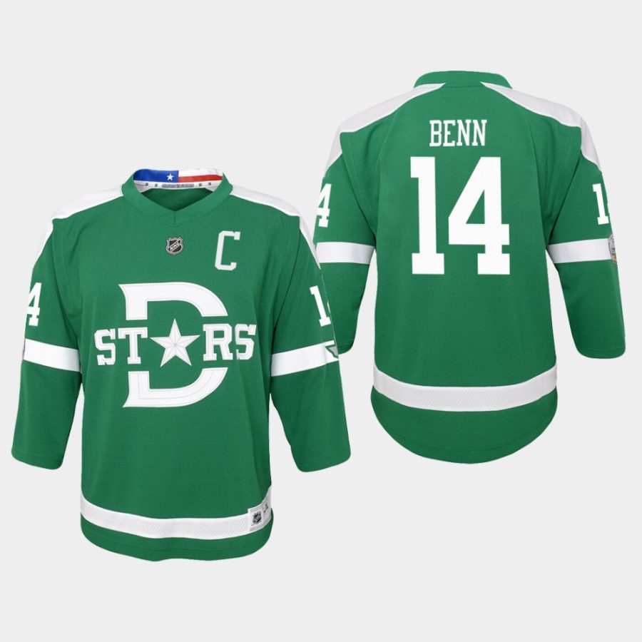 youth stars jamie benn green 2020 winter classic replica jersey