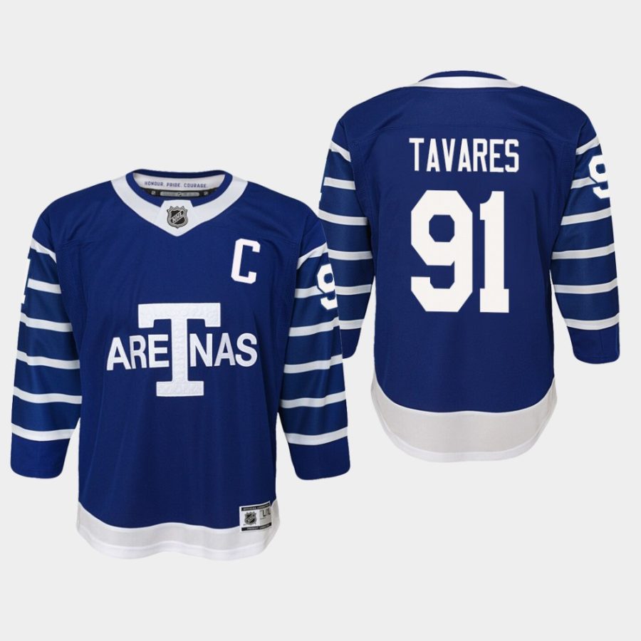 youth toronto arenas john tavares blue throwback premier player jersey