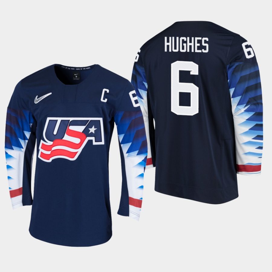 youth usa team jack hughes 2019 iihf world u18 championship black player jersey