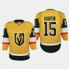 youth vgk noah hanifin gold home premier player jersey