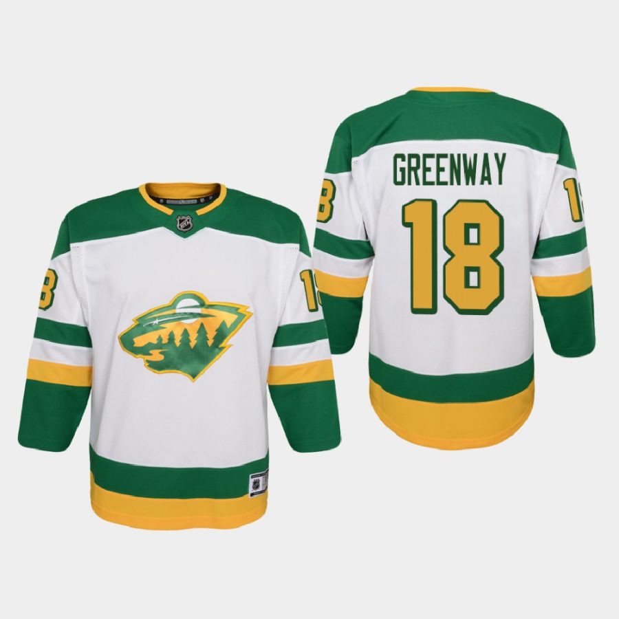 youth wild jordan greenway white 2020 21 reverse retro replica jersey