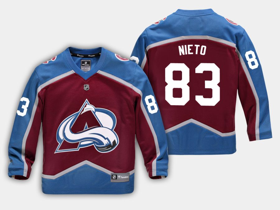 youthavalanche matt nieto maroon home replica player jersey