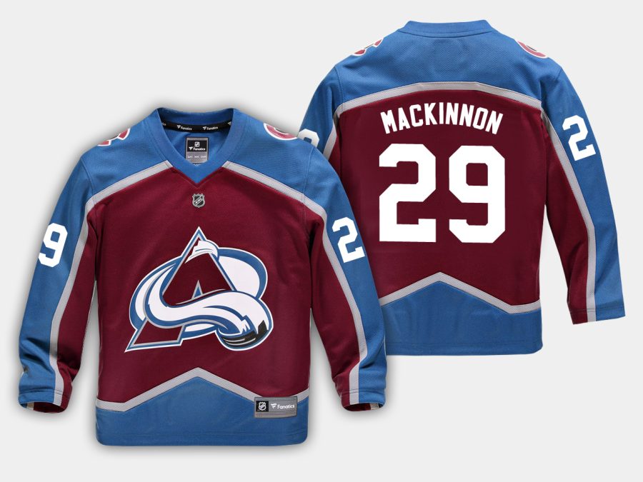 youthavalanche nathan mackinnon maroon home replica player jersey