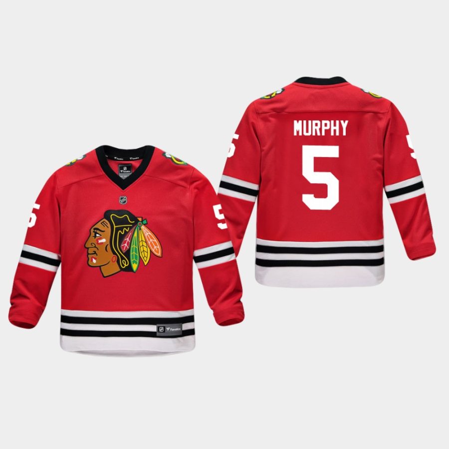 youthblackhawks connor murphy red home replica player jersey