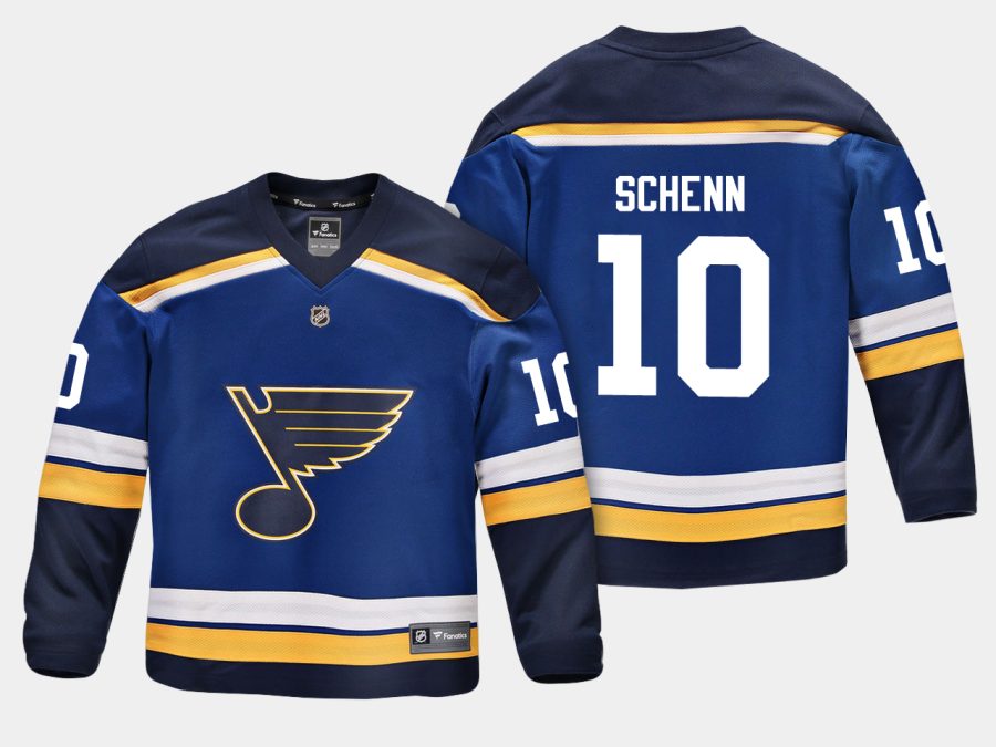 youthblues brayden schenn blue home replica player jersey