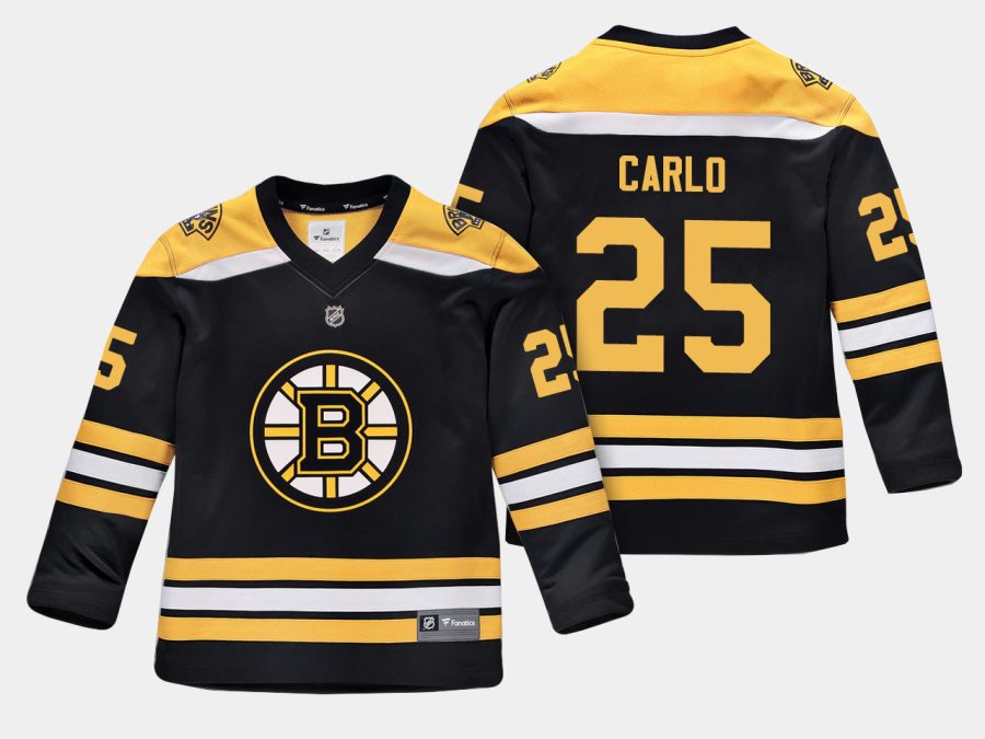 youthbruins brandon carlo black home replica player jersey