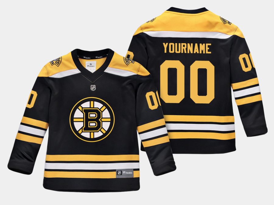 youthbruins custom black home replica player jersey