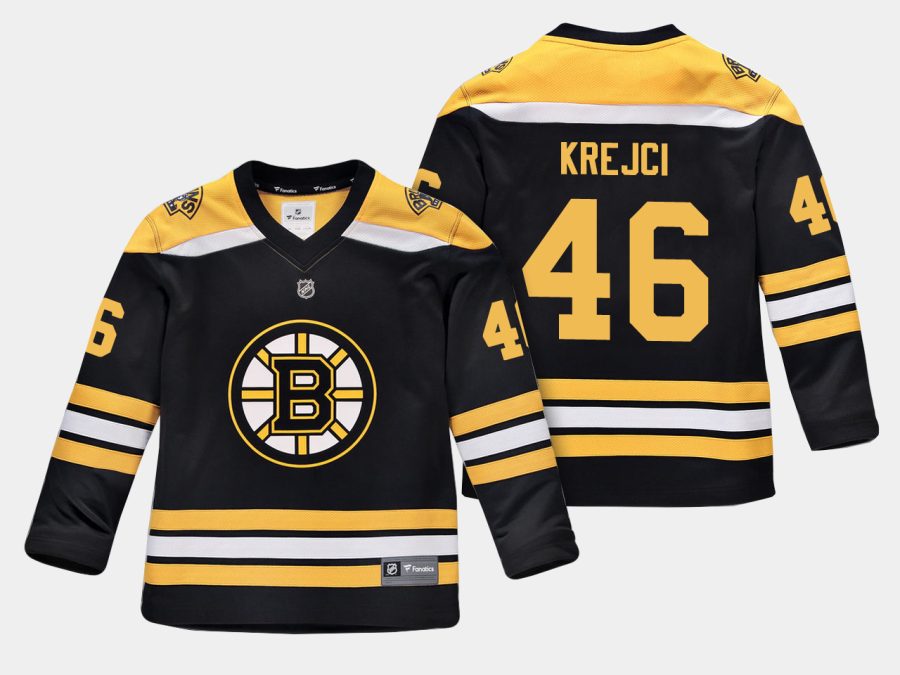 youthbruins david krejci black home replica player jersey