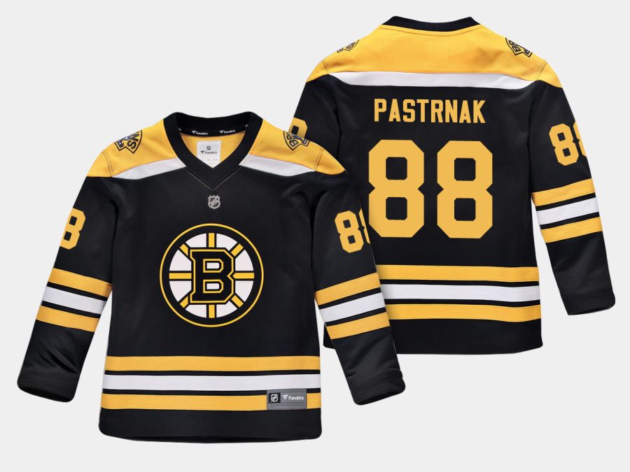 youthbruins david pastrnak black home replica player jersey