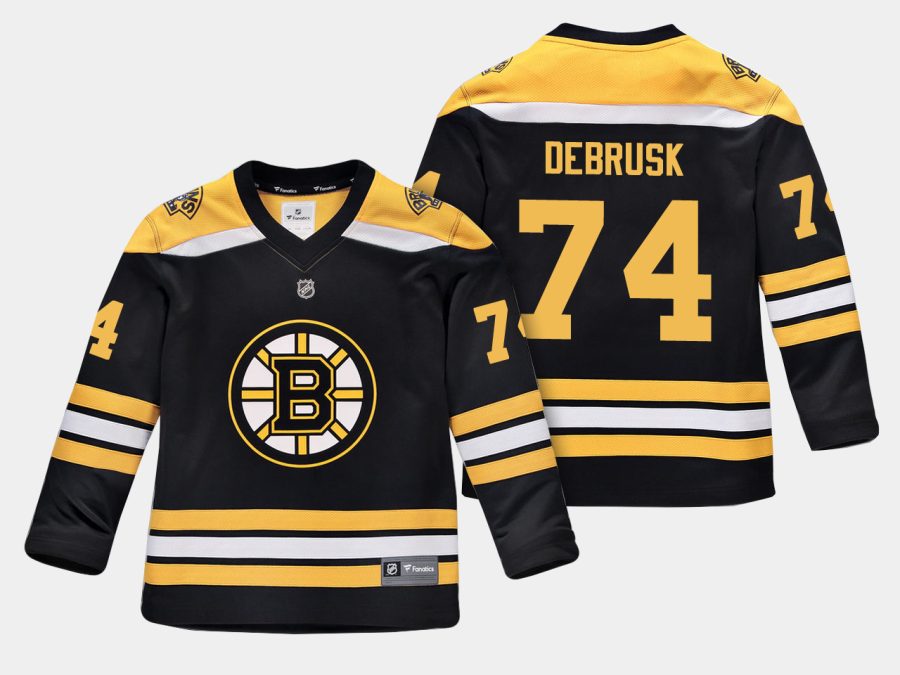 youthbruins jake debrusk black home replica player jersey