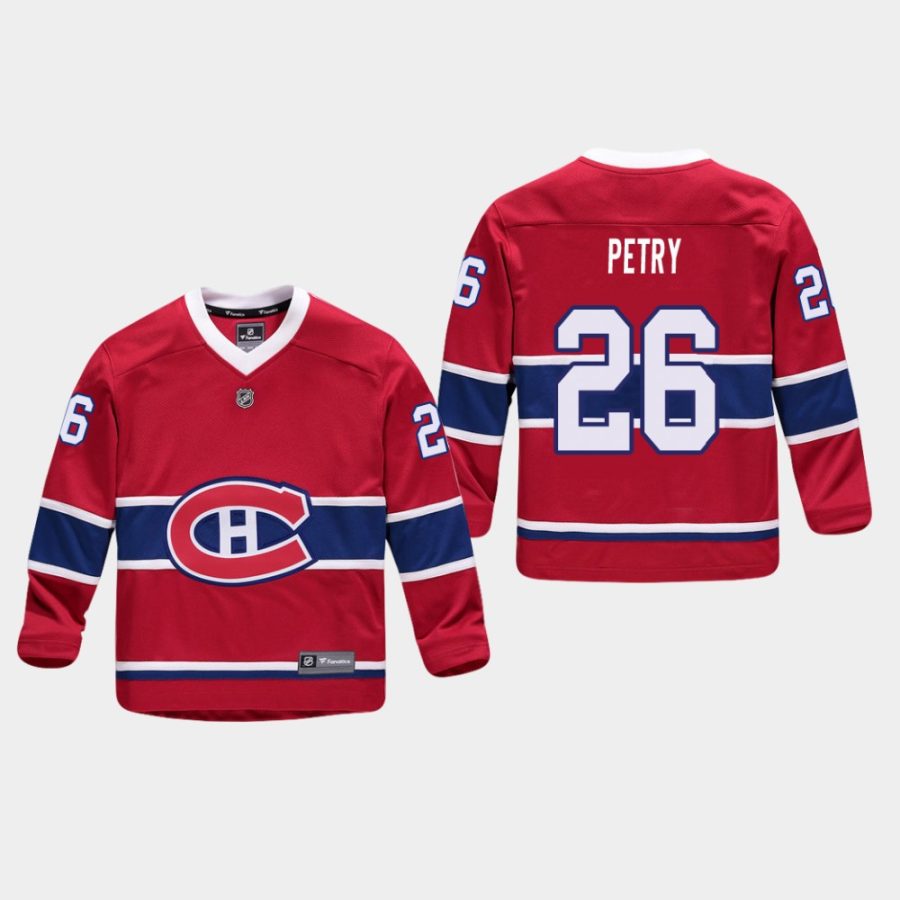 youthcanadiens jeff petry red home replica player jersey