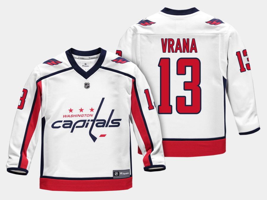 youthcapitals jakub vrana white road replica player jersey