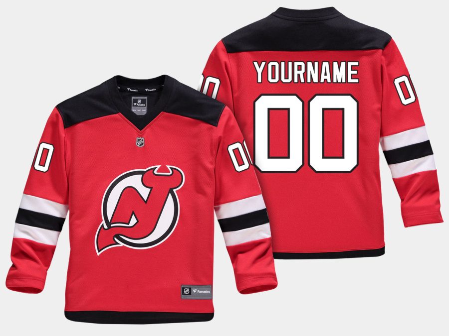 youthdevils custom red home replica player jersey