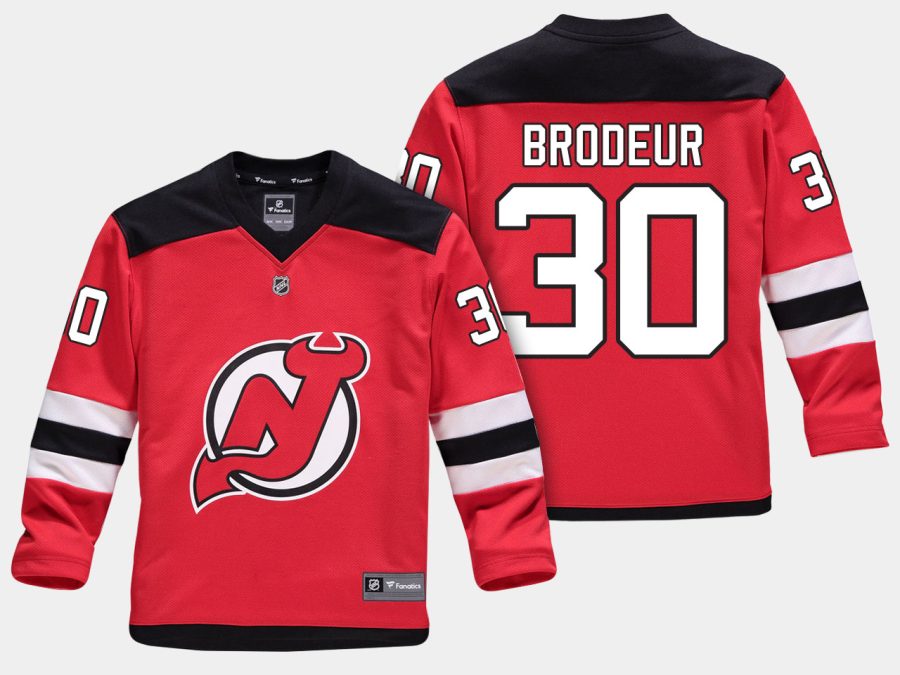 youthdevils martin brodeur red home replica player jersey