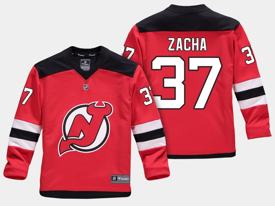 youthdevils pavel zacha red home replica player jersey