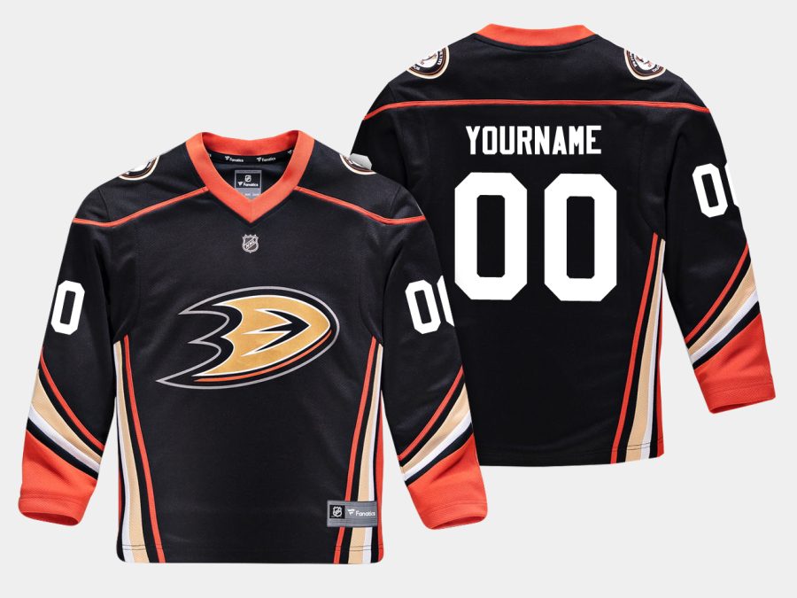 youthducks custom black home replica player jersey