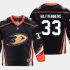 youthducks jakob silfverberg black home replica player jersey