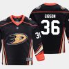 youthducks john gibson black home replica player jersey