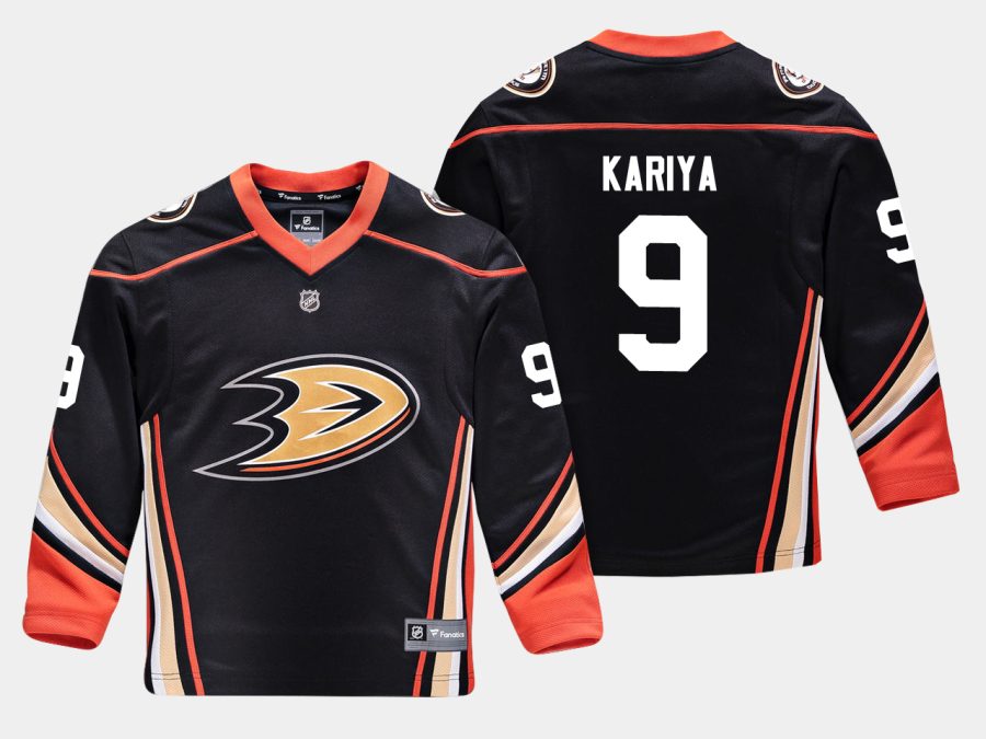 youthducks paul kariya black home replica player jersey