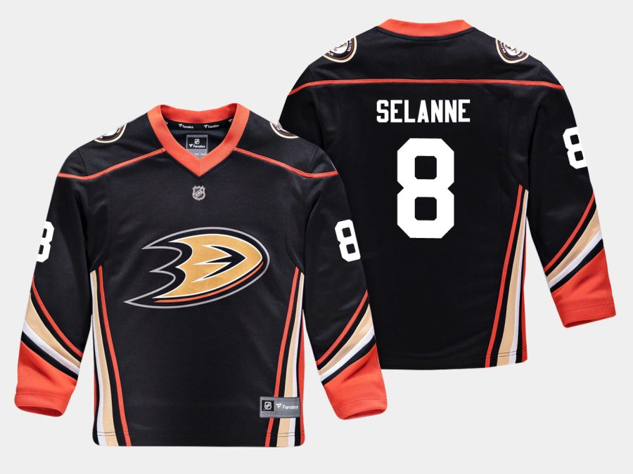 youthducks teemu selanne black home replica player jersey